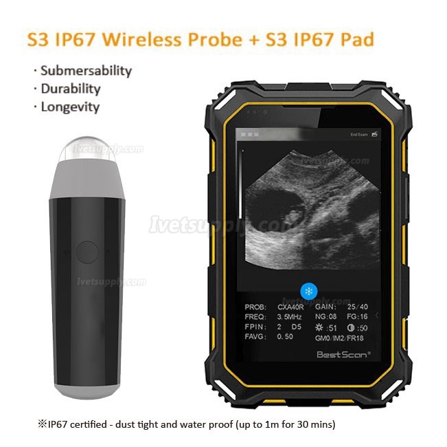 S3 Full Digital WIFI Wireless Handheld Vet Ultrasound Scanner Portable Ultrasonic Diagnostic System