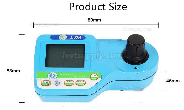 Veterinary Animal Sperm Analyzer Pig Dog Cattle Semen Sperm Density Meter Artificial Insemination Analytical Detector