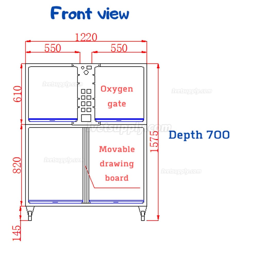 Veterinary Cage Banks Stainless Steel Animal Hospitalization Cage Veterinary Oxygen Cage- 4 Units Veterinary Cage Banks Stainless Steel Animal Hospitalization Cage Veterinary Oxygen Cage- 4 Units
