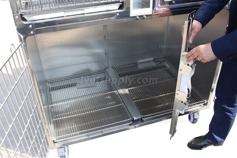 Veterinary Cage Banks Stainless Steel Animal Hospitalization Cage Veterinary Oxygen Cage- 4 Units