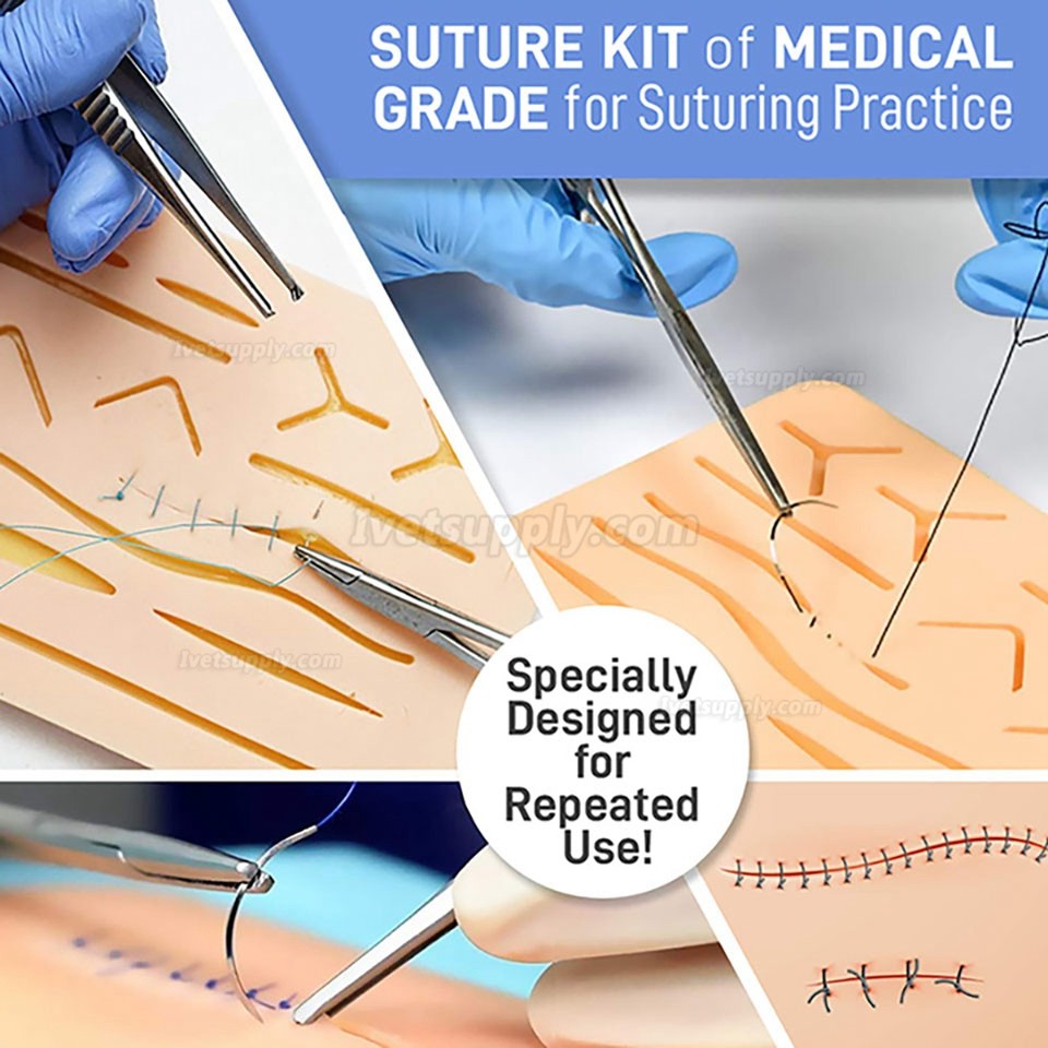 Veterinary Suture Instruments Silicone Suture Practice Tool