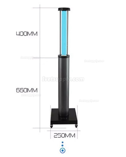 150-200W UV+ Ozone Sterilizer Lamp Automatic Telescopic Disinfection Light Human Body Induction with Wheels