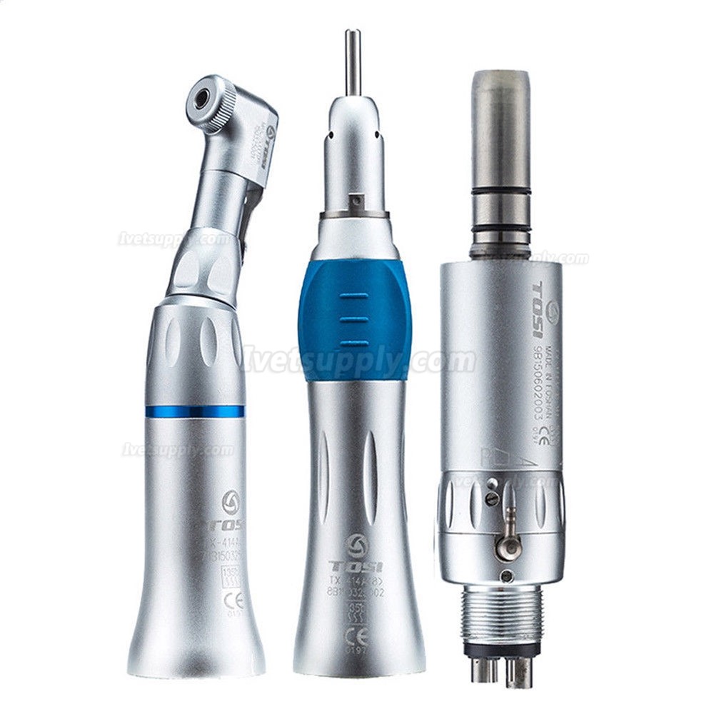 TOSI Veterinary Dental Handpiece Straight Contra Angle Air Motor 2/4Hole TX-414B TOSI Veterinary Dental Handpiece Straight Contra Angle Air Motor 2/4Hole TX-414B