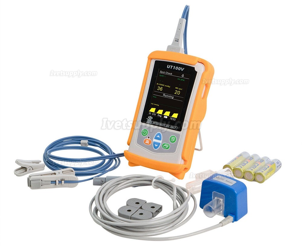 UTMD UT100VCM Handheld Veterinary ETCO2 End Tidal Co2 Monitor - SPO2 PR ...