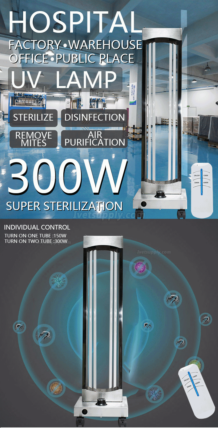 100-300W Ultraviolet Ozone Stainless Steel Disinfection Trolley Ultraviolet Sterilizer Lampe with Radar Sensors 100-300W Ultraviolet Ozone Stainless Steel Disinfection Trolley Ultraviolet Sterilizer Lampe with Radar Sensors
