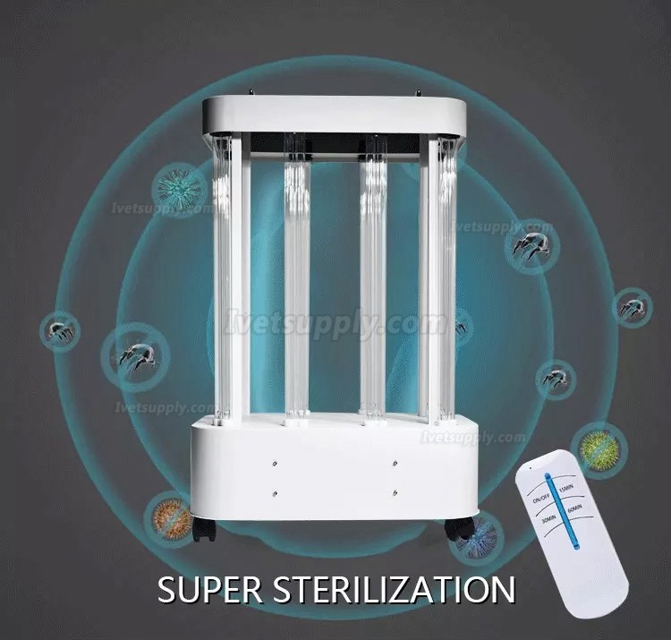 1000-1500W Professional Ultraviolet Ozone Sterilization Trolley UVC Light Sterilizer Lamp 