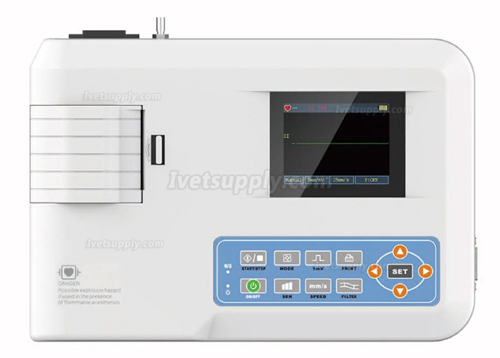 Vet-100G Portable Veterinary Single Channel ECG Machine