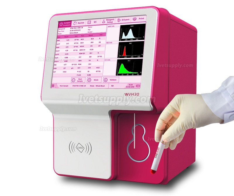 Veterinary Full Auto Hematology Analyzer Vet Blood Analyzer VH30