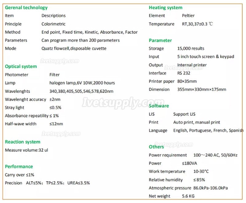 Veterinary Electrolyte Analyzer Machine Semi-automated Chemistry Analyzer for Animal