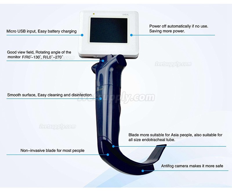 Animal Use Anesthesia Video Laryngoscopes Veterinary Medical Equipment