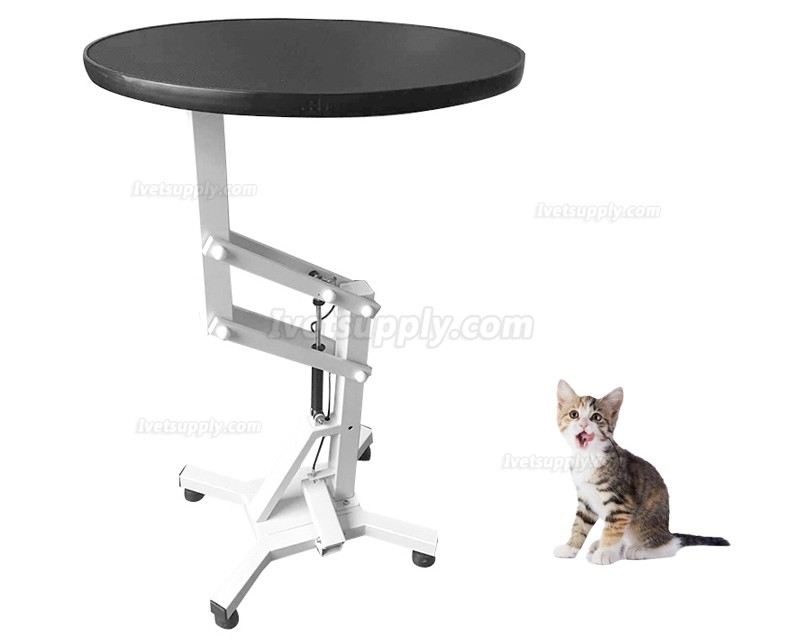 Pet Pneumatic Grooming Round Table High Adjustable Rotatable Table-top for Cat Dog Small Animal WN-209