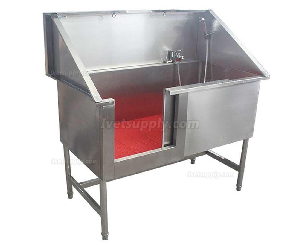 Stainless Steel Dog Cat Pet Sliding-door Bath Sink WT-11