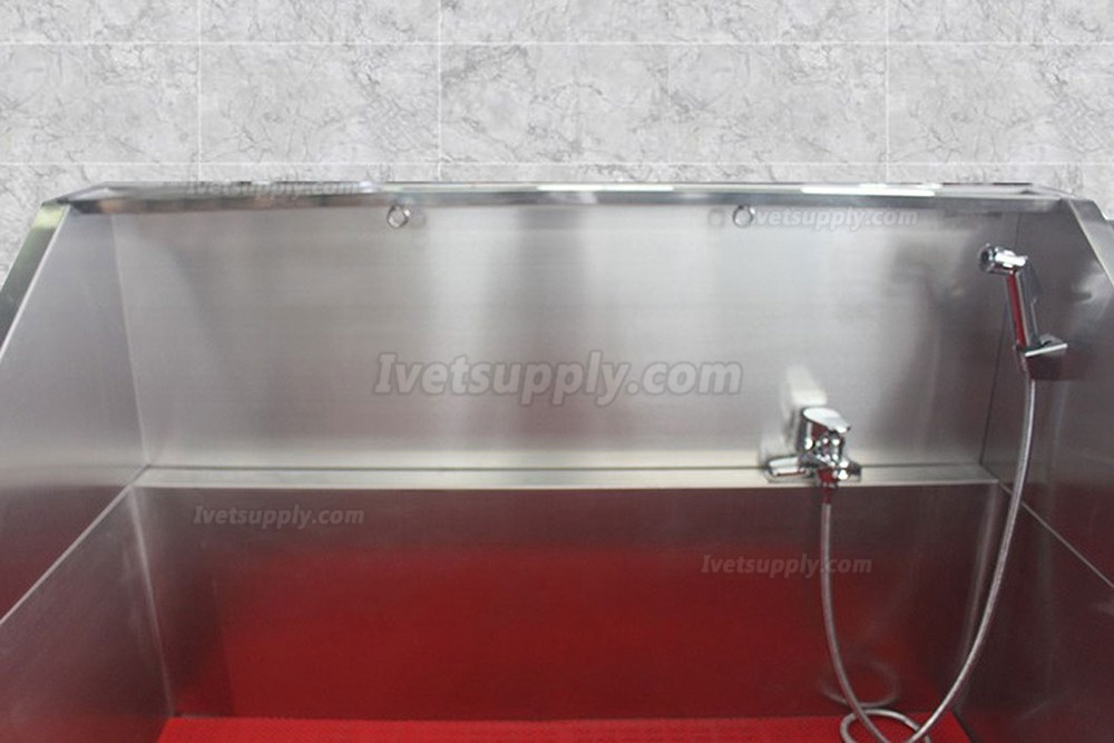 Stainless Steel Dog Cat Pet Sliding-door Bath Sink WT-11