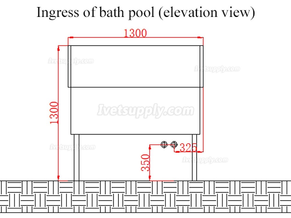 Stainless Steel Dog Cat Pet Sliding-door Bath Sink WT-11