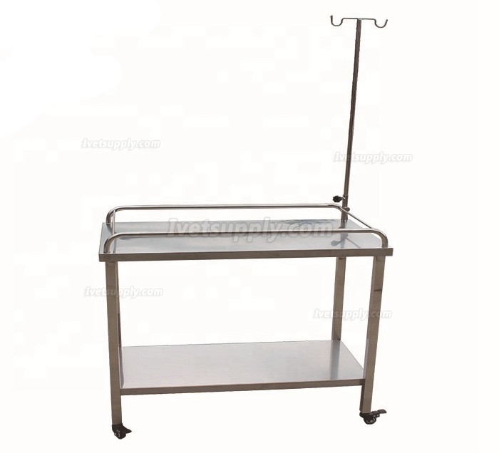 Mobile Simple Pet Infusion Table WT-35 Height can be adjusted (Stainless Steel Material)