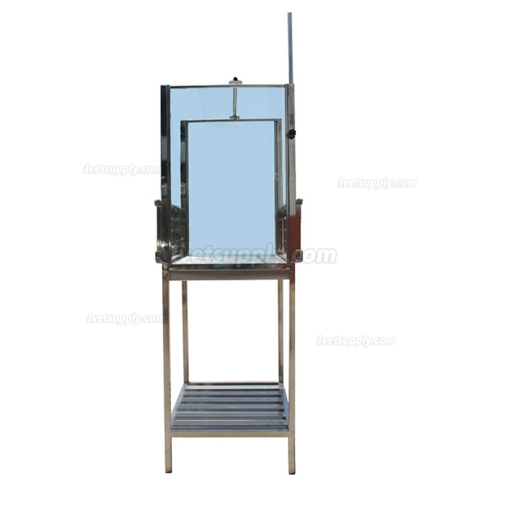 Veterinary Stainless Steel Movable Infusion Table WT-37 With Glass Baffle