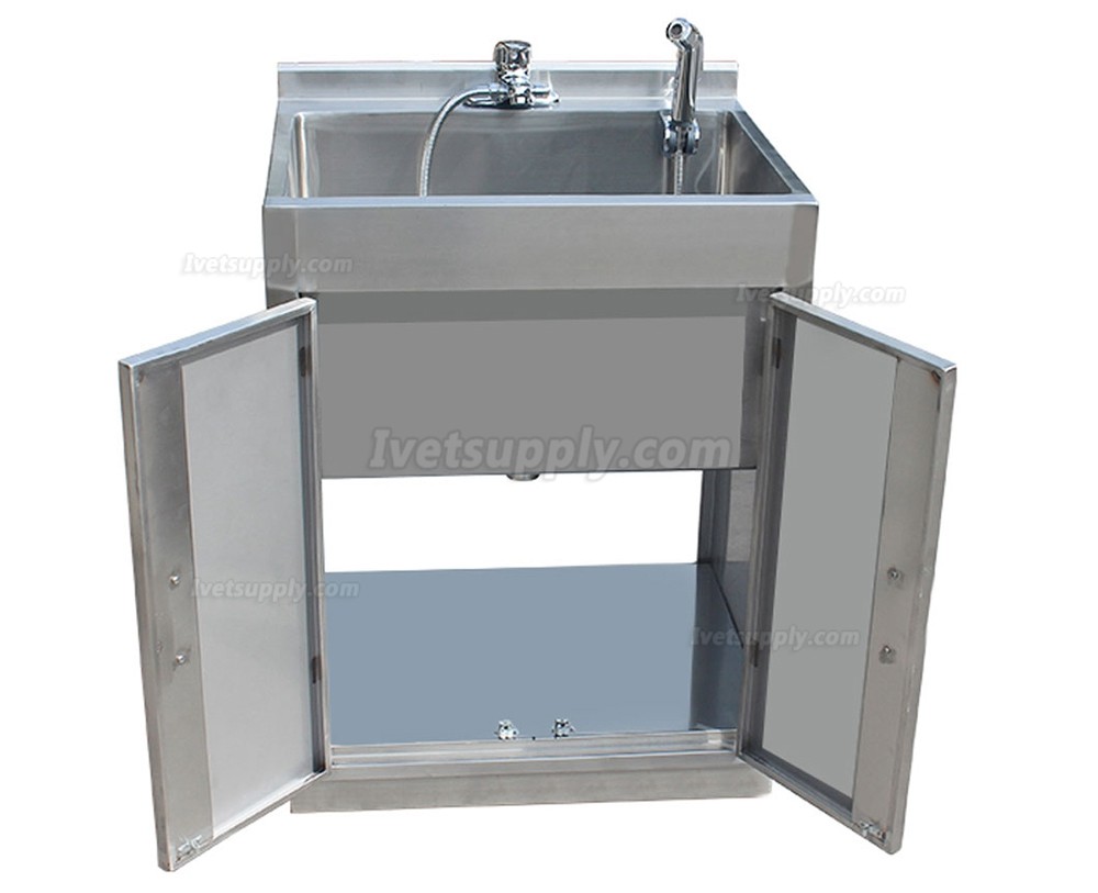 Veterinary Pet Cage Washing Sink Overall 304 Stainless Steel WT-42