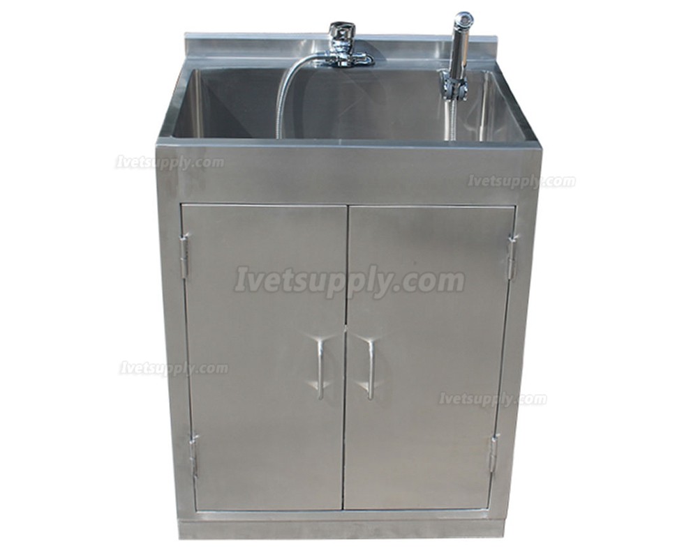 Veterinary Pet Cage Washing Sink Overall 304 Stainless Steel WT-42