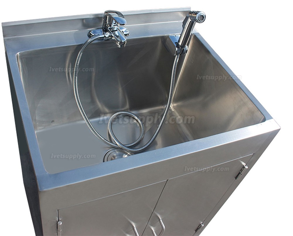 Veterinary Pet Cage Washing Sink Overall 304 Stainless Steel WT-42