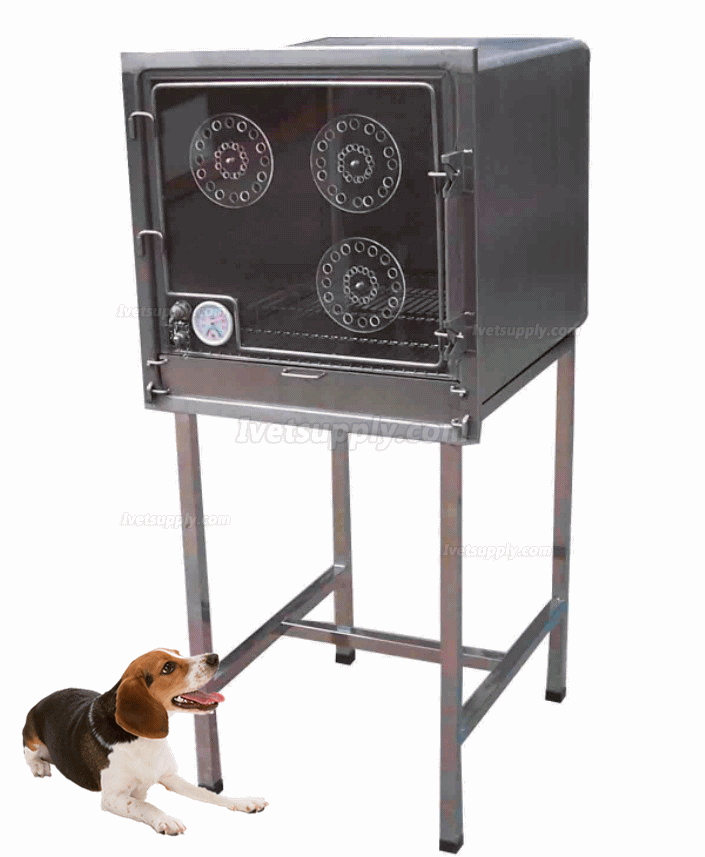 Veterinary Stainless Steel Animal Oxygen Cage Vet ICU Chamber WT-46