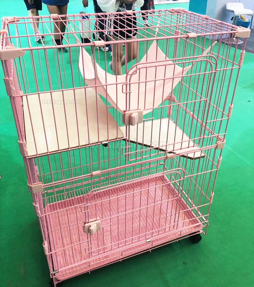 Veterinary Breathable Cat Cages Pet Cat Cattery Large 2 Layers