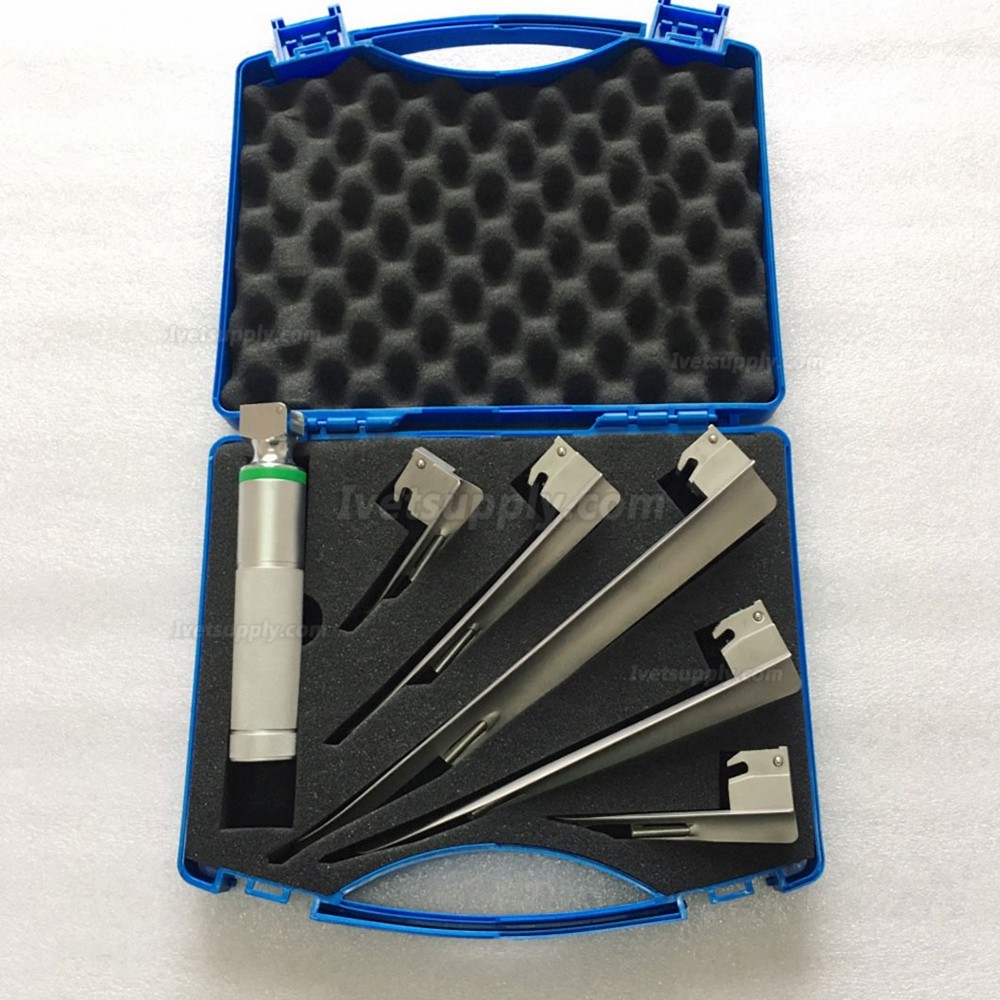 Veterinary Fiber Optic Animal Layrngoscope Portable Anesthesia Universal Laryngoscopes 5 Leaves Veterinary Fiber Optic Animal Layrngoscope Portable Anesthesia Universal Laryngoscopes 5 Leaves