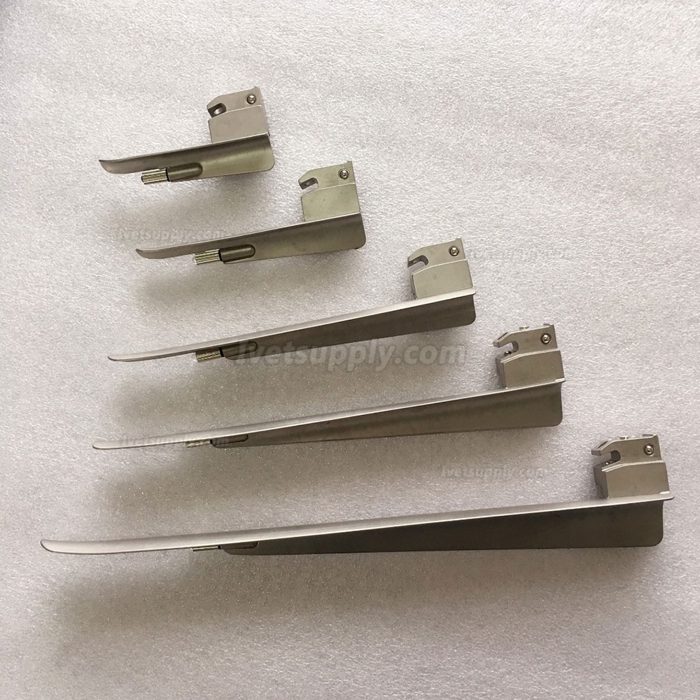 Veterinary Animal Anesthesia Laryngoscope 5 Leaves (Stainless Steel Handle) Veterinary Animal Anesthesia Laryngoscope 5 Leaves (Stainless Steel Handle)