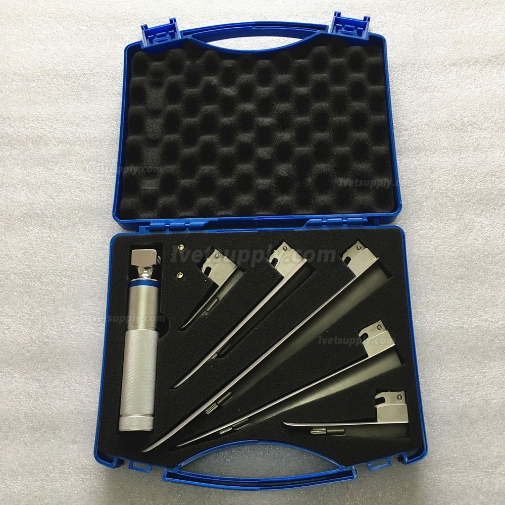 Veterinary Animal Anesthesia Laryngoscope 5 Leaves (Stainless Steel Handle) Veterinary Animal Anesthesia Laryngoscope 5 Leaves (Stainless Steel Handle)