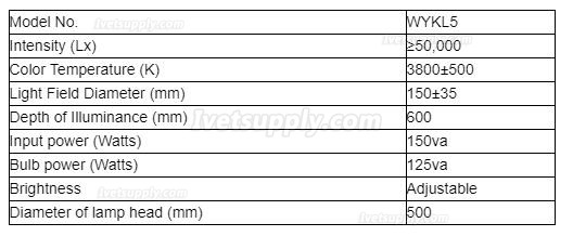Veterinary Led Cold light Stand Medical Surgery Lamp WYKL5 for Hospital 